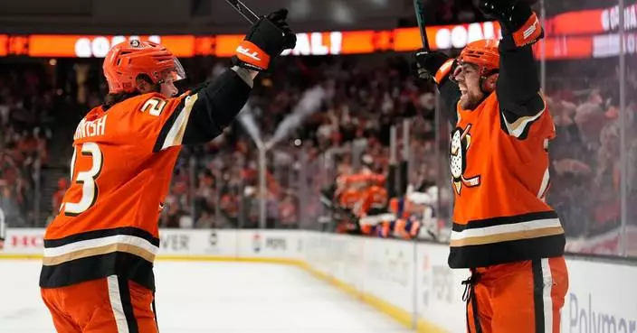Carlsson, Terry lead Ducks to 5-2 win in Game 6, eliminating the 2-time conference champ Oilers