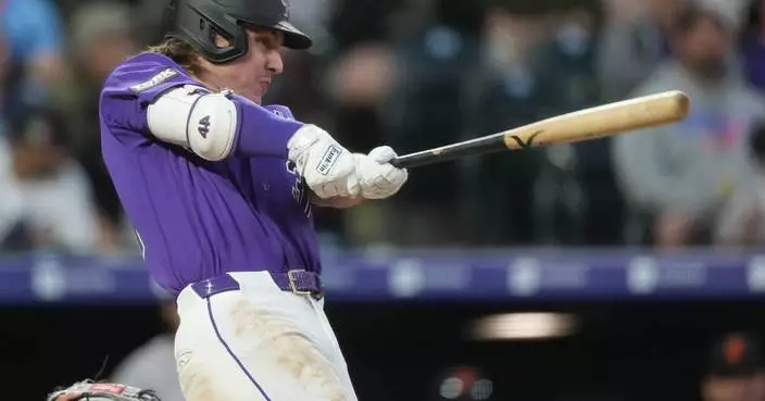 Jake McCarthy hits 2-run homer, drives in 4 runs in the Rockies’ 8-3 win over the Giants