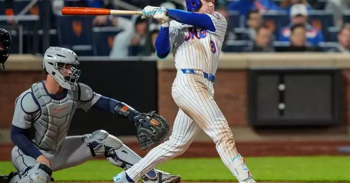 A.J. Ewing provides a boost in his MLB debut, leading the Mets to a 10-2 win over the Tigers