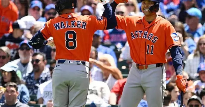 Walker homers twice, Astros beat Cubs 3-0 as Chicago loses 7 straight for first time since 2022