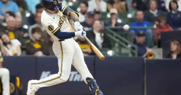 Joey Ortiz hits his first homer in almost 10 months as Brewers beat Padres 6-4 for 5th straight win