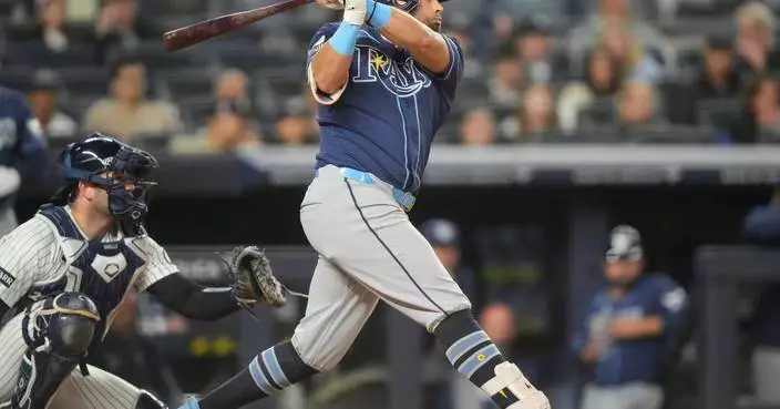 Cole throws 6 scoreless innings in return, Rays rally past Yankees 4-2 for 16th win in 19 games