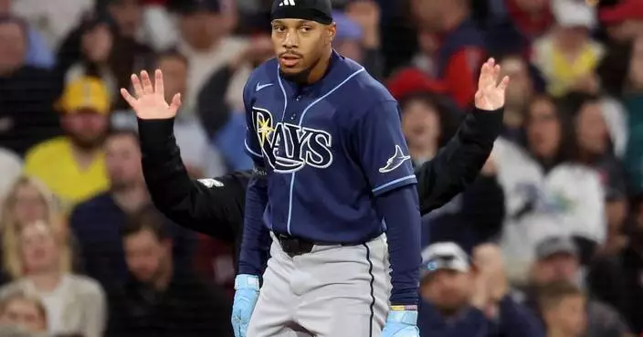 Simpson and Caminero lead Rays past Red Sox 8-4 for 7th consecutive victory
