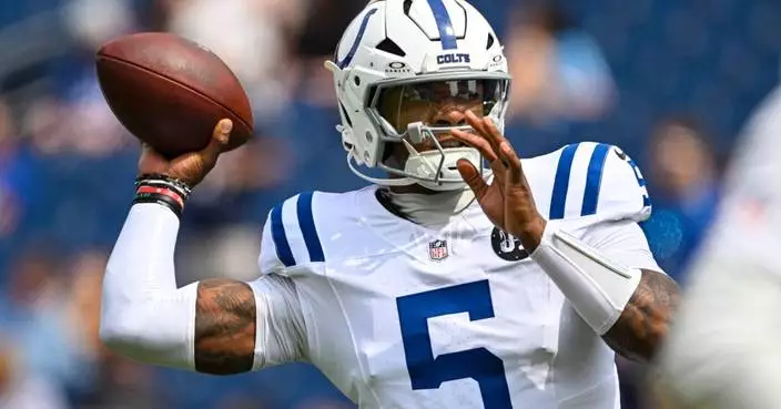 Colts QB Richardson shows up for offseason workouts, AP source says