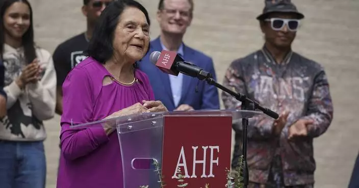 Joyful Crowd Celebrates Dolores Huerta as AHF’s New Robert Vargas Mural is Unveiled
