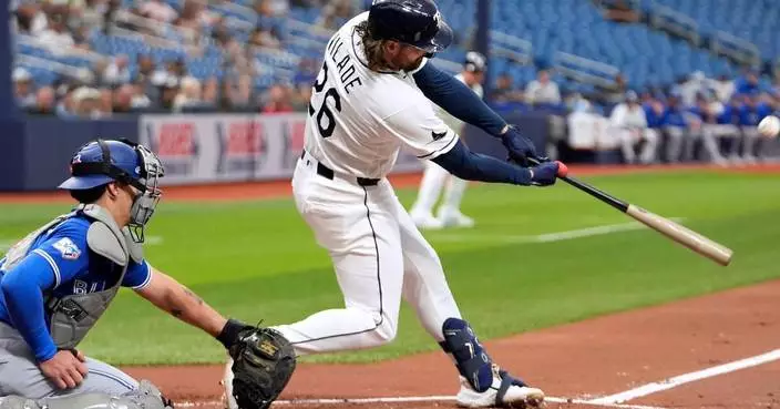 Ryan Vilade hits a 3-run homer and the Rays beat the Blue Jays 5-1 for their 4th straight win