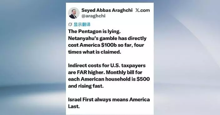 Iranian FM says ‘Pentagon is lying’ about cost of US-Israel war on Iran