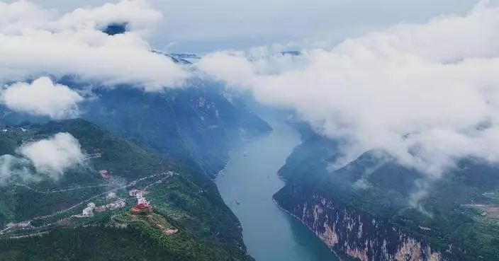 Qutang Gorge in Chongqing presents breathtaking scenery after rain