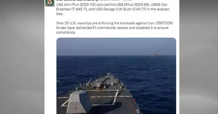 Over 20 US warships enforcing blockade against Iran