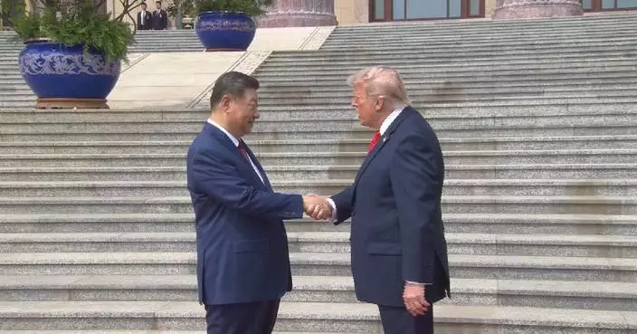 Xi holds welcome ceremony for Trump outside Great Hall of People