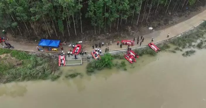 Search and rescue underway after pickup truck plunges into river