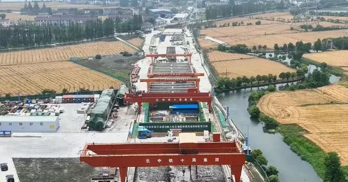 Cross-provincial intercity railway in Yangtze River Delta enters main construction phase