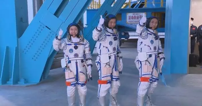 Shenzhou-23 astronauts arrive at launch site, prepare to board spacecraft