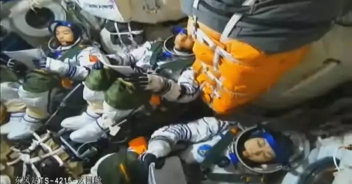 Shenzhou-23 astronauts board spaceship ahead of launch