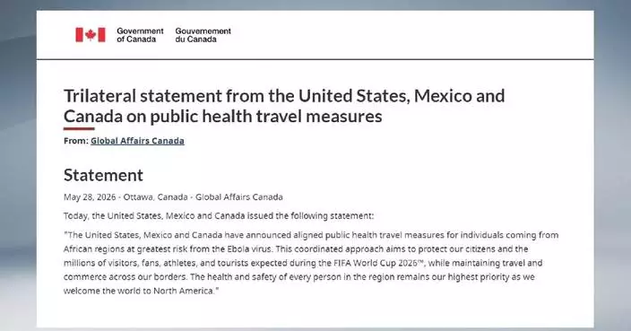 US, Mexico, Canada announce travel measures over Ebola risk as FIFA World Cup nears