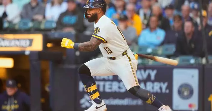 Rengifo has three RBIs and Harrison pitches five shutout innings in Brewers’ 7-1 win over Padres