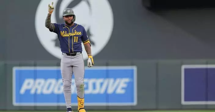 Chourio hits go-ahead homer, makes run-saving catch to lead Brewers past Twins 2-1