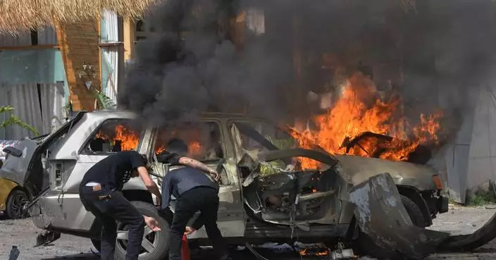 Israeli drone strikes hit highway south of Beirut, killing 8, including 2 children