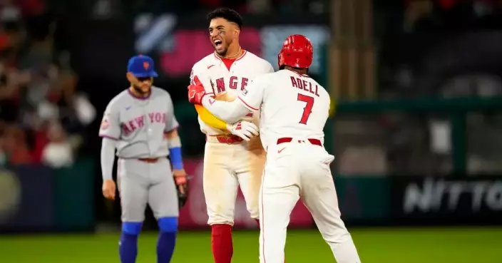 Oswald Peraza’s two-out RBI single in 10th inning lifts Angels to 4-3 win over Mets