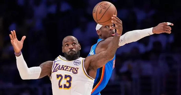 Thunder charge past Lakers 131-108 in Game 3 for another blowout in the champs’ 7-0 playoff run