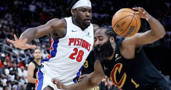 Cade Cunningham scores 23, Tobias Harris has 20 to help Pistons beat Cavs 111-101 in Game 1
