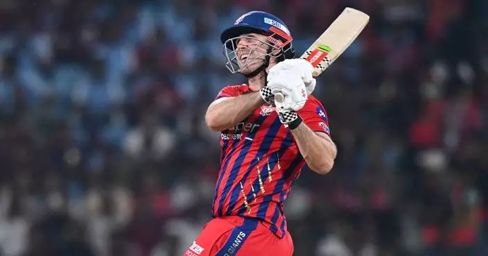 Marsh hits century as Lucknow ends 6-match losing streak in Indian Premier League