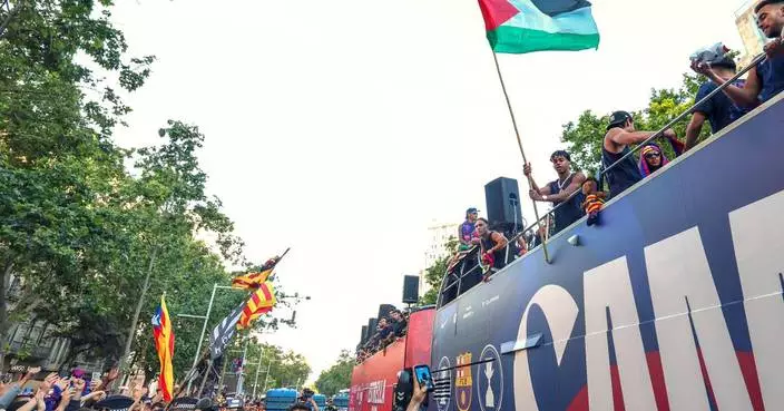 Israeli minister criticizes Barcelona star Lamine Yamal for waving Palestinian flag