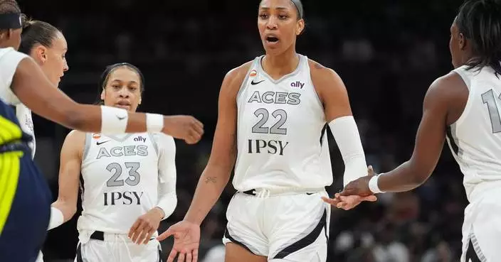 A’ja Wilson scores 45 points as the Aces outlast the short-handed Sun 101-94