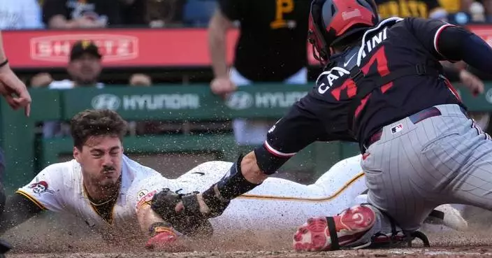 Jake Mangum homers and drives in 2 runs as Pirates hold off Twins 10-9