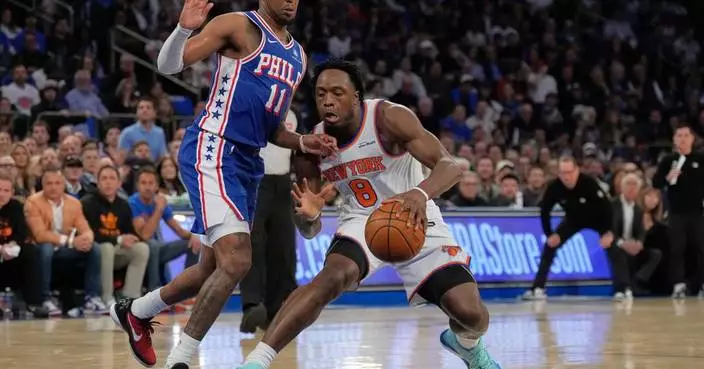 Anunoby practices again with the Knicks and says his hamstring pain is not as bad as in the past