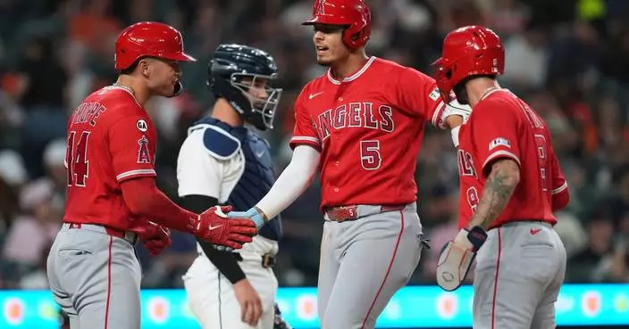 Vaughn Grissom’s grand slam, 6 RBIs lead Angels over Tigers, 10-6