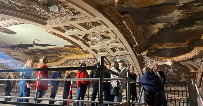Klimt ceiling paintings on display in Vienna theater’s daily scaffolding tours