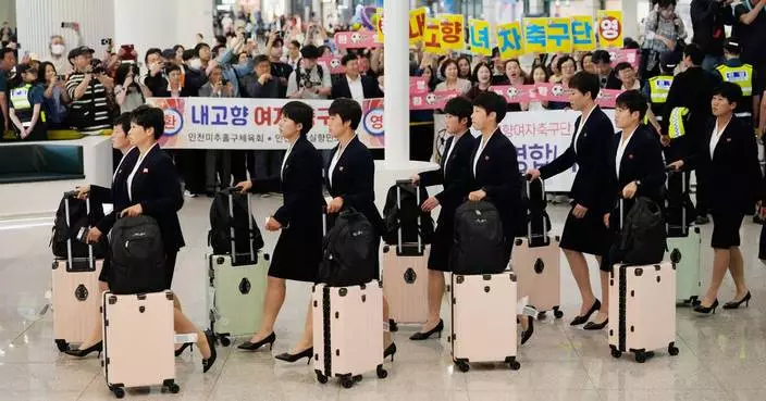 North Korean women’s soccer team arrives in South Korea for regional tournament