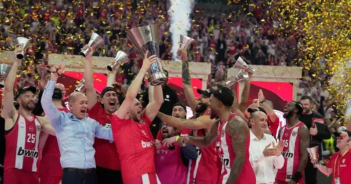 Olympiakos beats Real Madrid 92-85 to win EuroLeague title