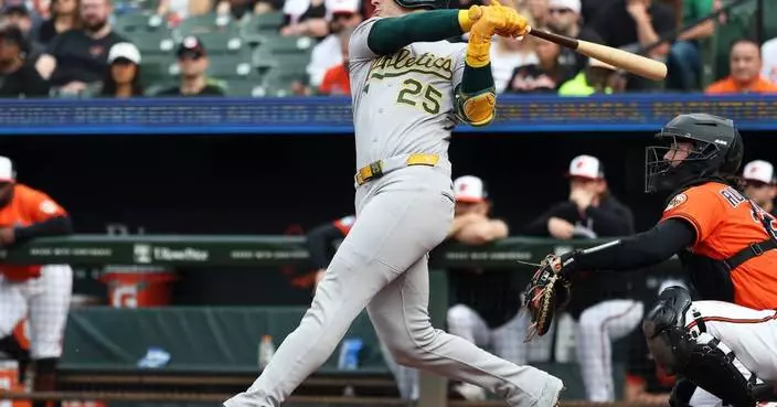 Rooker’s 3-run homer and Civale’s 5th-inning escape help the A’s to a 6-2 win over the Orioles