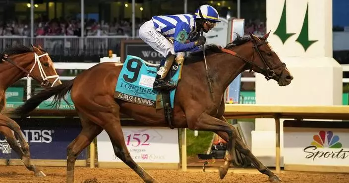 Always a Runner wins the 152nd Kentucky Oaks, the first to run under the lights in prime time