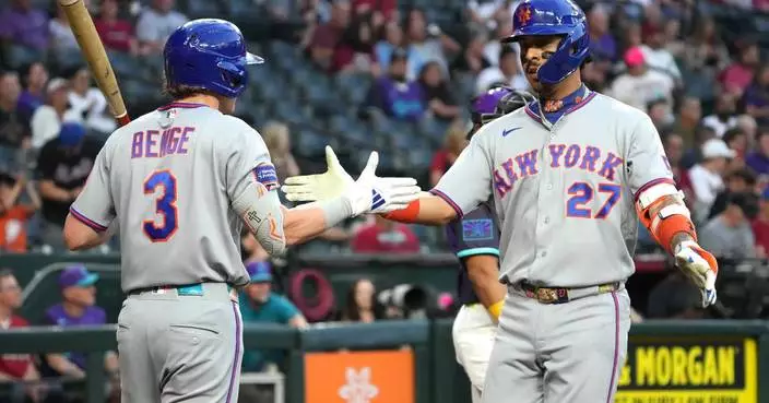 Mark Vientos homers and hits a go-ahead double in the 10th as the Mets top the Diamondbacks 3-1