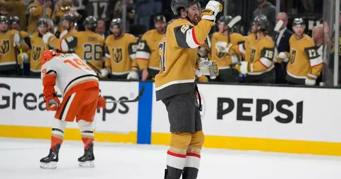 Barbashev scores late as the Golden Knights beat the Ducks 3-1 in Game 1