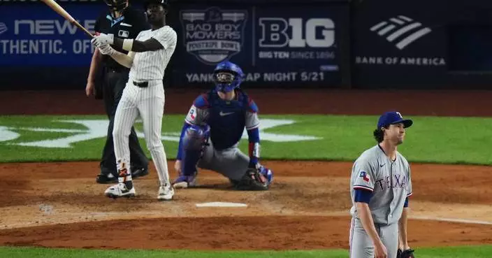 Chisholm hits go-ahead homer off deGrom as Yankees beat Rangers 7-4 for 15th win in 17 games