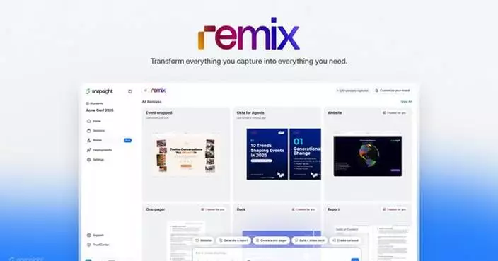 Snapsight Unveils Remix, Turning Live Event Sessions into Reports, Campaigns and Decks in Real Time