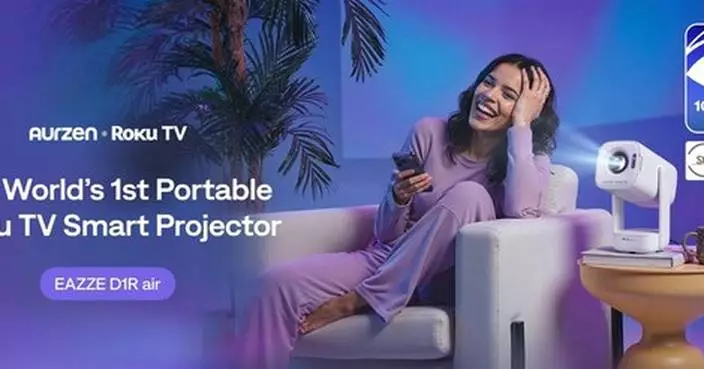 Aurzen Unveils World’s First Portable Roku TV Smart Projector, EAZZE D1R Air