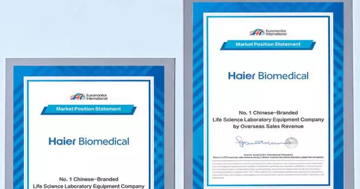 Haier Biomedical Achieves Double No. 1 Ranking in Euromonitor’s Global Life Science Lab Equipment Report, Caps Three-Phase Global Expansion