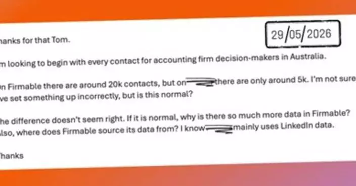 Relief as Firmable locates 15,000 accounting decision-makers reported missing at leading global B2B data provider