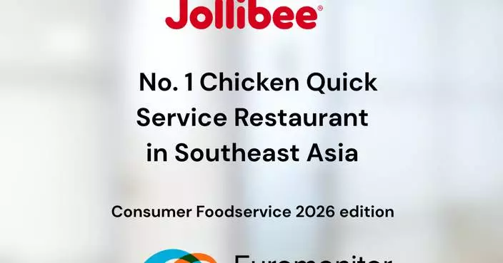 Jollibee named No.1 Chicken Quick Service Restaurant in Southeast Asia by Euromonitor International