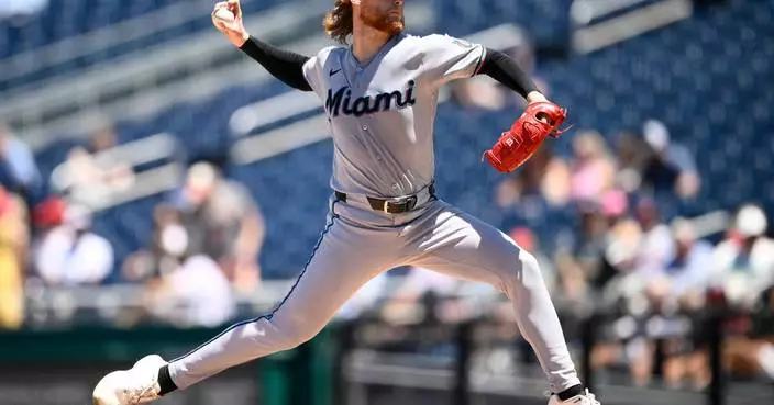 Marlins finish off a 3-game sweep in Washington with a 4-1 win over the Nationals