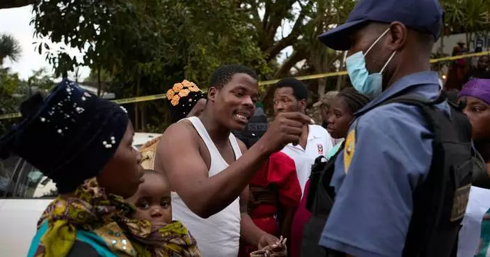 Migrants clash with police at a deportation site in South Africa where thousands have gathered