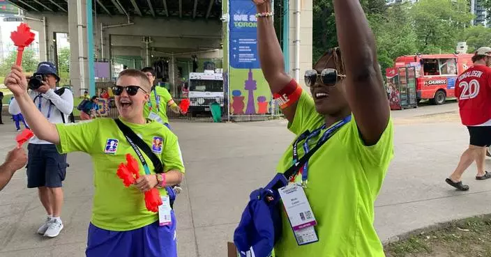 A maple leaf-shaped 'Canadian clapper' sparks a World Cup buzz across Toronto