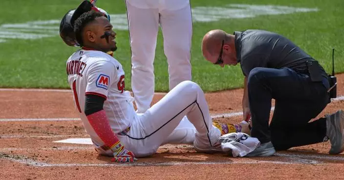 Guardians lose outfielders DeLauter, Martínez to injuries in first 2 innings against Tigers