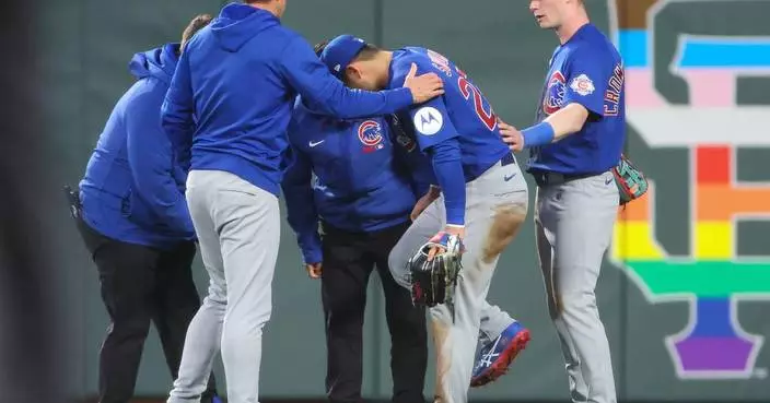 Cubs outfielder Seiya Suzuki leaves game against Giants with right knee discomfort