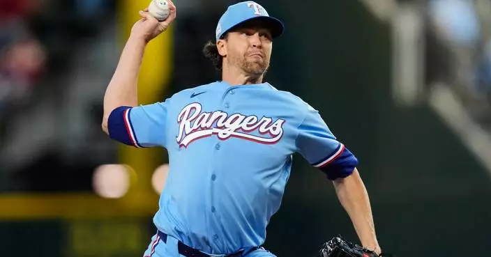 Jacob deGrom pitches 6 strong innings, Rangers hit 4 homers in 10-0 win over the Guardians